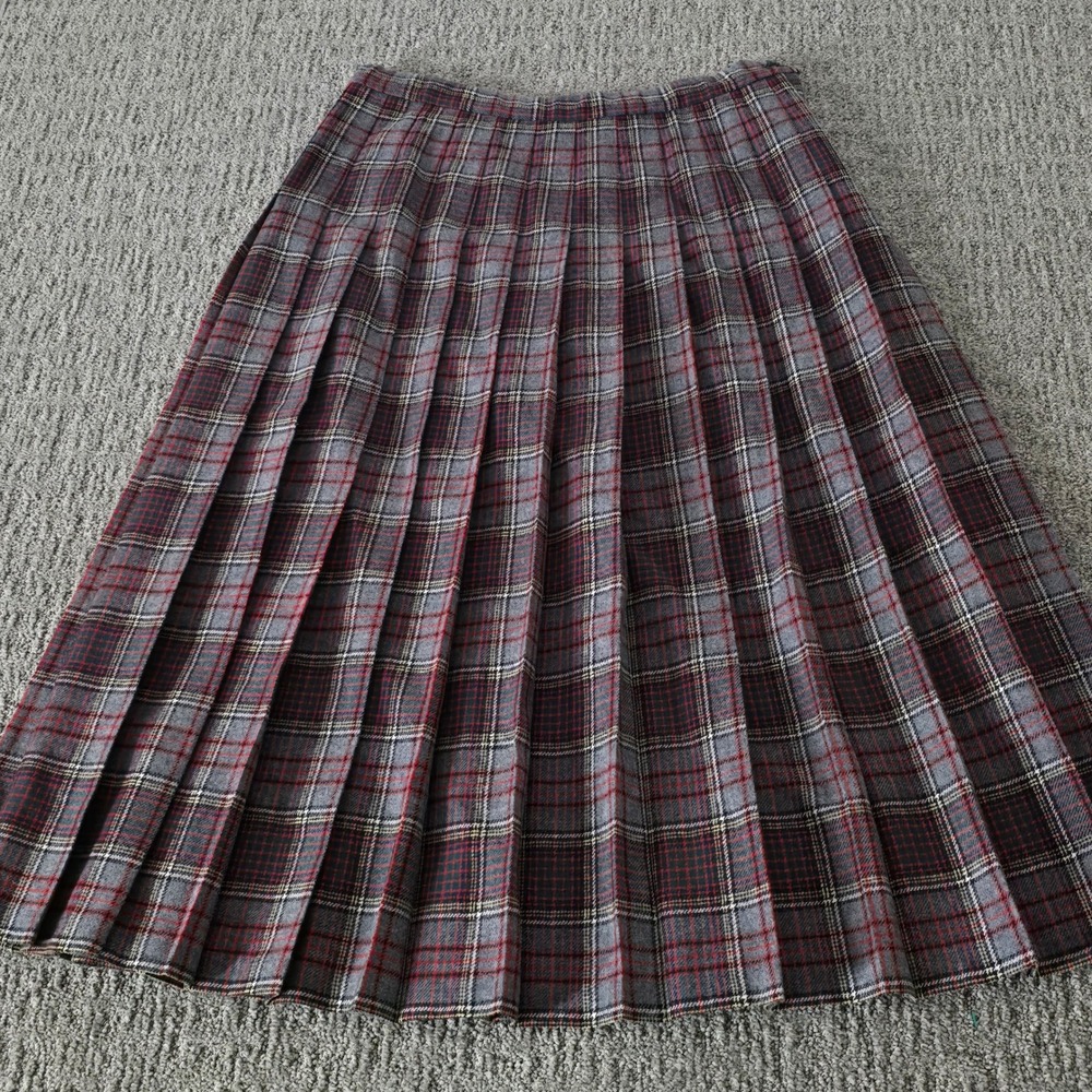 Vintage Pendleton Anderson Tartan Skirt 14 Wool Pleated Midi Academia USA